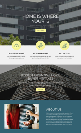 Home Real Estate - Functionality One Page Template