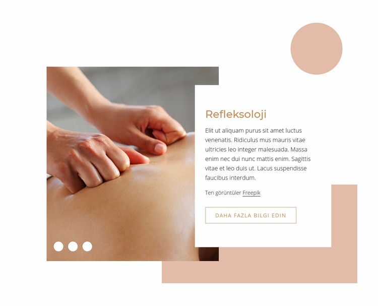Refleksoji masaj terapisi Bir Sayfa Şablonu
