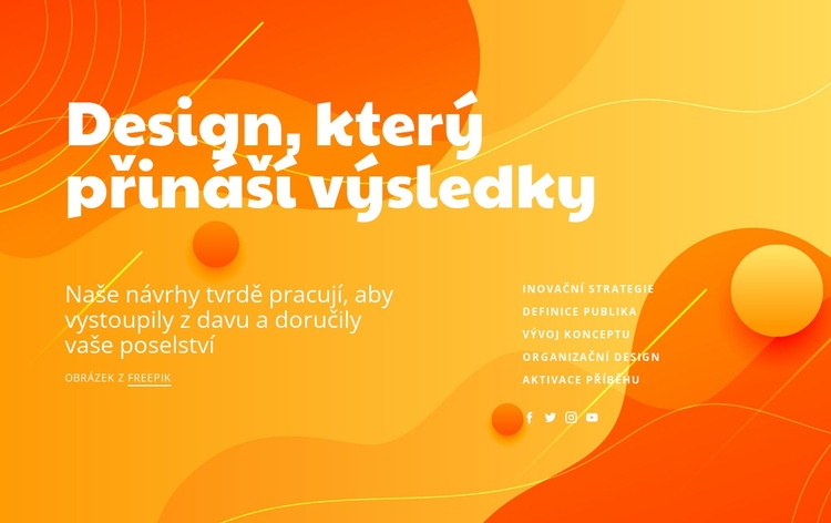 Výsledky navrhování Téma WordPress