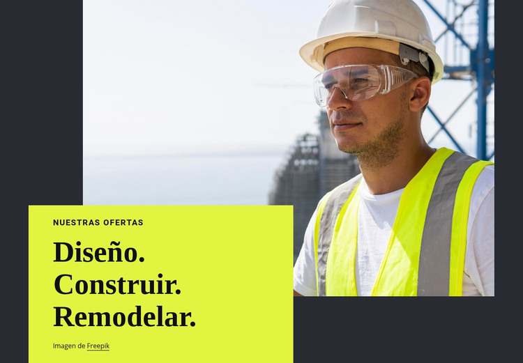 Diseño, construcción, remodelación Plantilla HTML