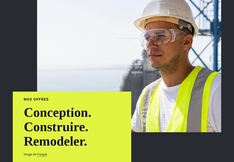 Concevoir, construire, remodeler Conception de site Web