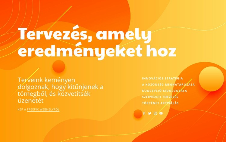 Eredmények tervezése HTML Sablon