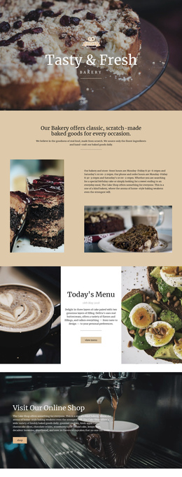 Tasty And Fresh Food - Multi-Purpose One Page Template