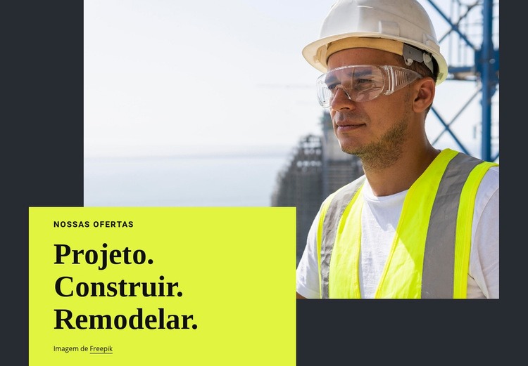 Projetar, construir, remodelar Modelo HTML5