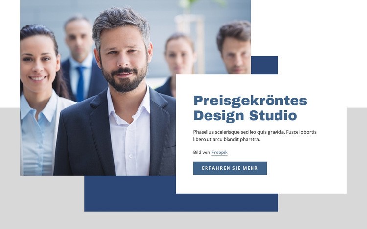 Preisgekröntes Designstudio Website-Modell