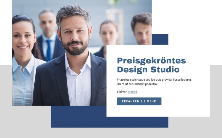 Preisgekröntes Designstudio Website-Vorlage