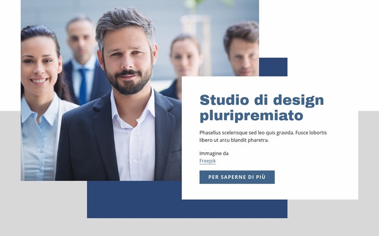 Studio di design pluripremiato Costruttore di siti web HTML