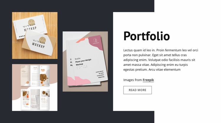 Design studio portfolio Web Page Design