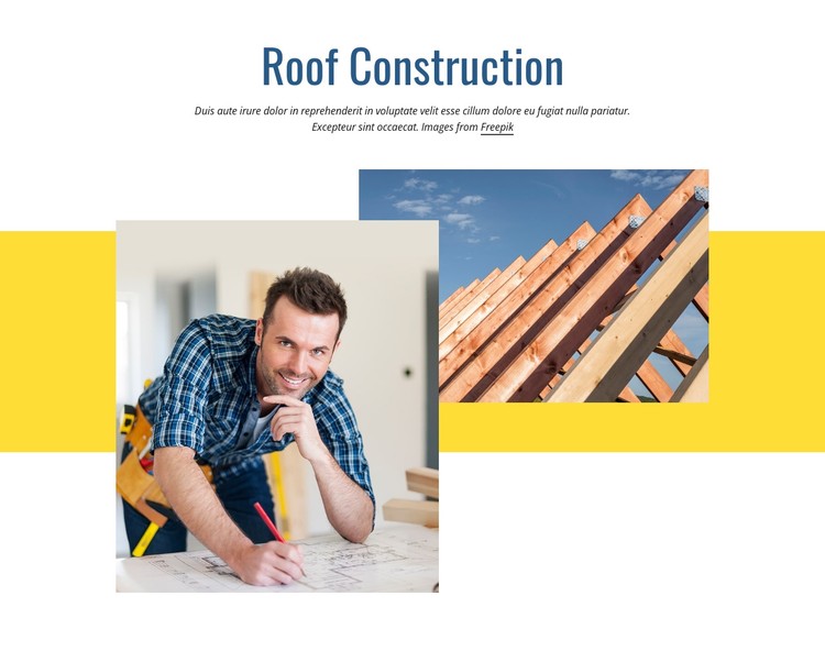 Roof construction CSS Template
