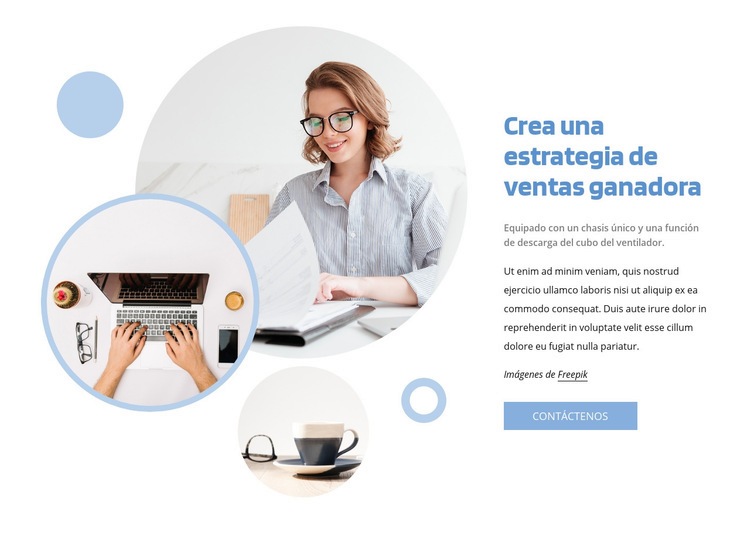 Estrategia de ventas ganadora Plantillas de creación de sitios web