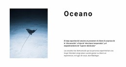 Maqueta De Sitio Web Para Increíble Vida Oceánica