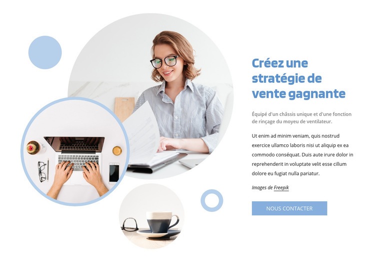 Stratégie de vente gagnante Conception de site Web