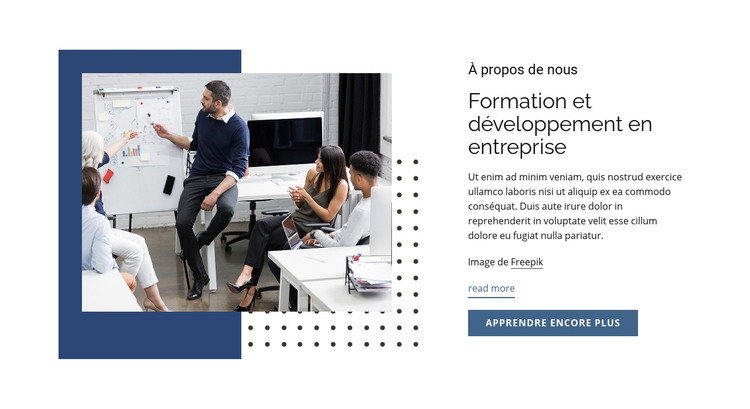Formation et développement en entreprise Modèle HTML