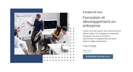Formation Et Développement En Entreprise : Modèle D'Amorçage D'Une Page