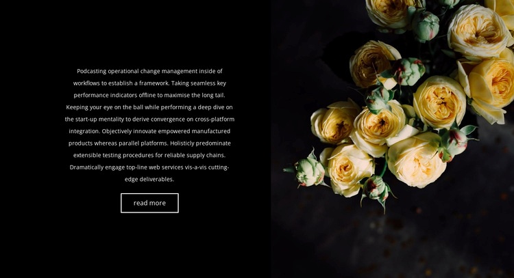 A virágok visszatértek a divatba Html Weboldal készítő
