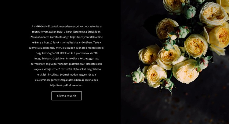A virágok visszatértek a divatba HTML Sablon