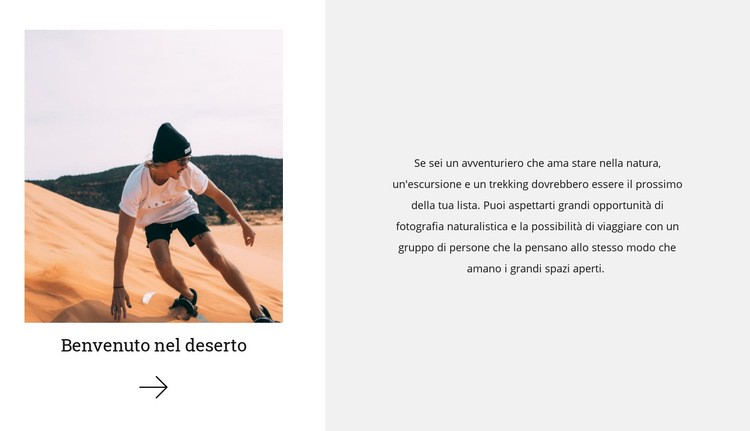 Alla conquista del deserto Modelli di Website Builder