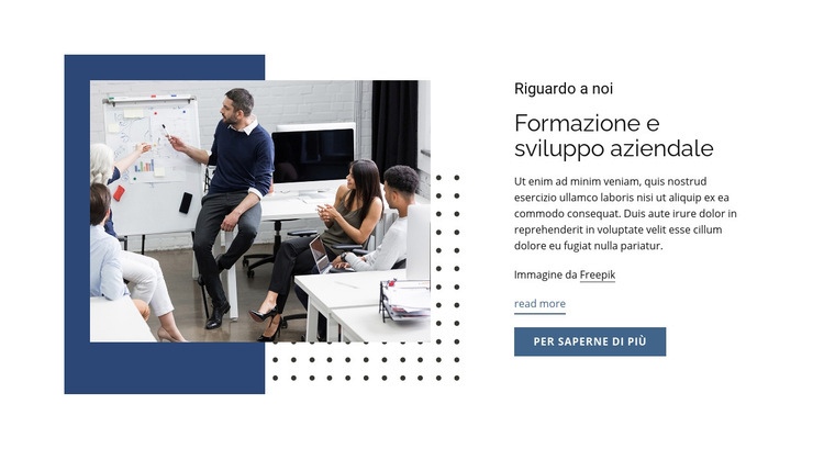 Formazione e sviluppo aziendale Mockup del sito web