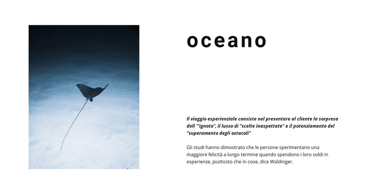 Incredibile vita oceanica Modello HTML