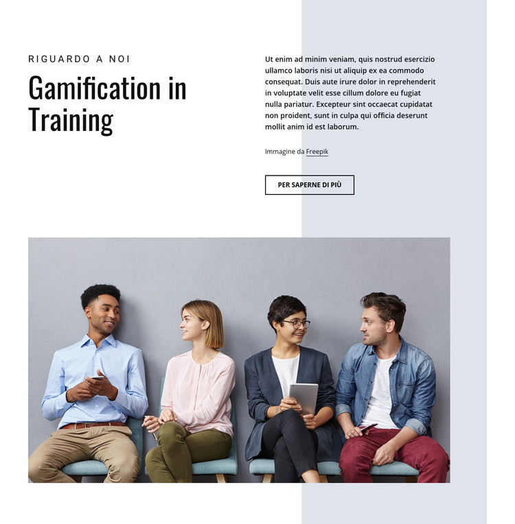 Gamification nella formazione aziendale Modello HTML