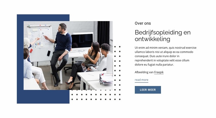 Corporate training en ontwikkeling Bestemmingspagina