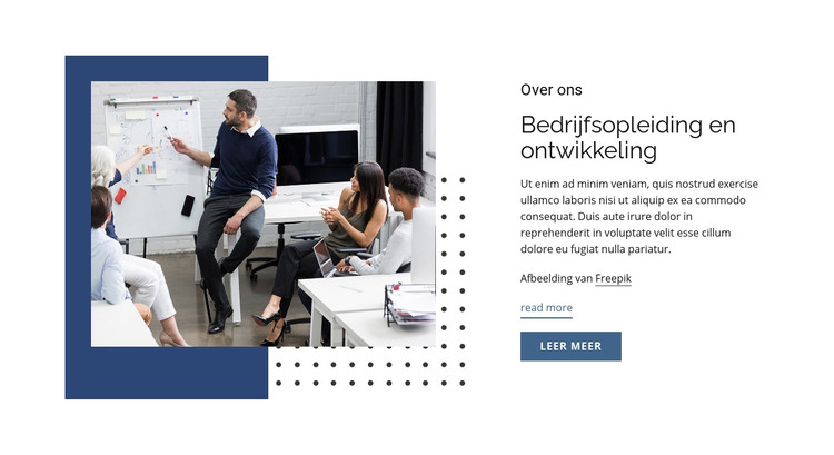 Corporate training en ontwikkeling HTML-sjabloon