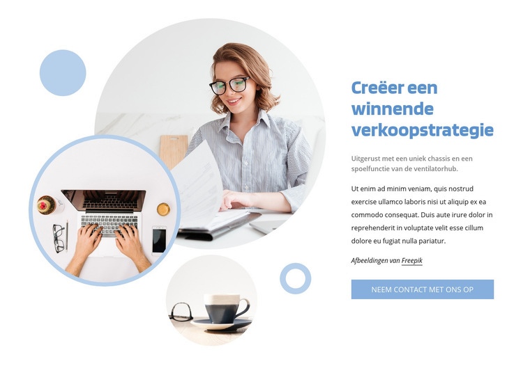 Winnende verkoopstrategie Website Builder-sjablonen