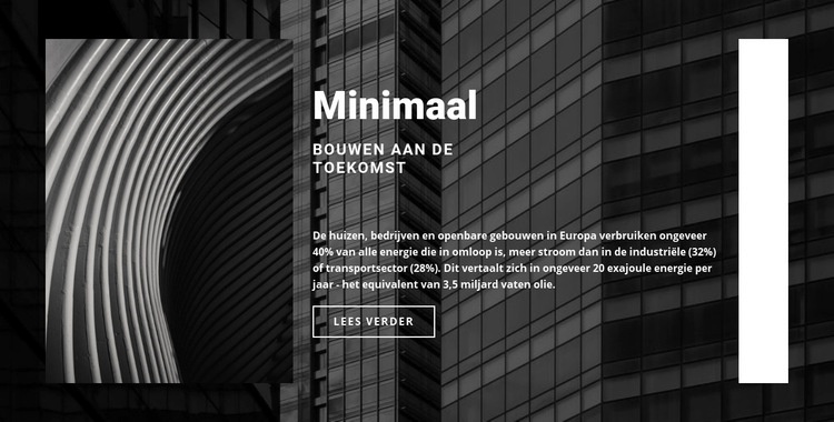 We bouwen om lang mee te gaan Website mockup