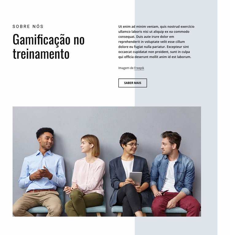 Gamificação na formação empresarial Design do site