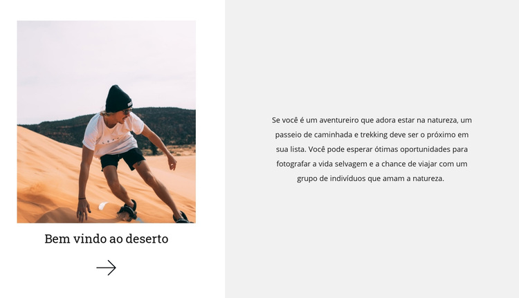 Conquistando o deserto Tema WordPress