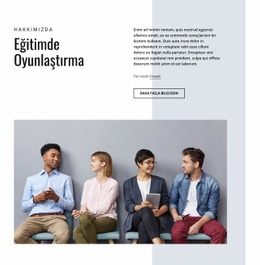 İş Eğitiminde Oyunlaştırma - Kullanımı Kolay Tek Sayfalık Şablon