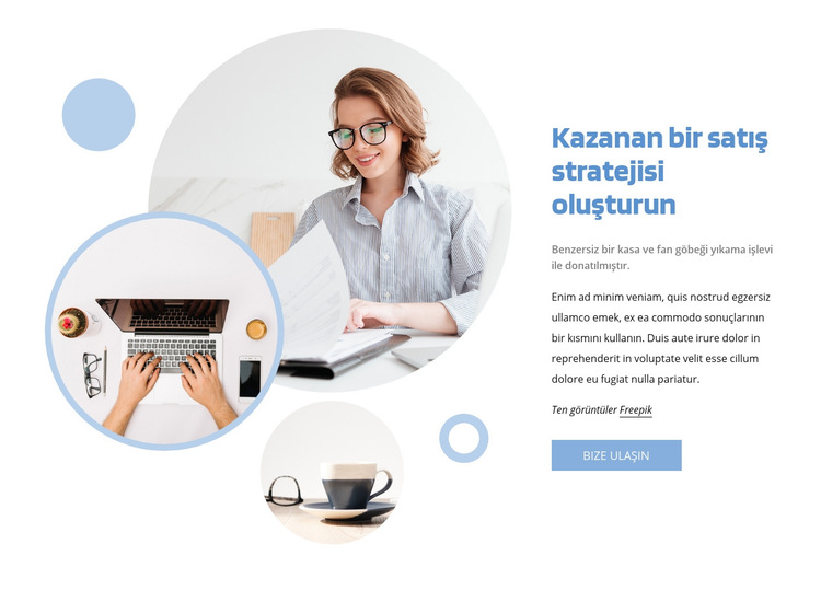 Kazandıran satış stratejisi Web Sitesi Şablonu