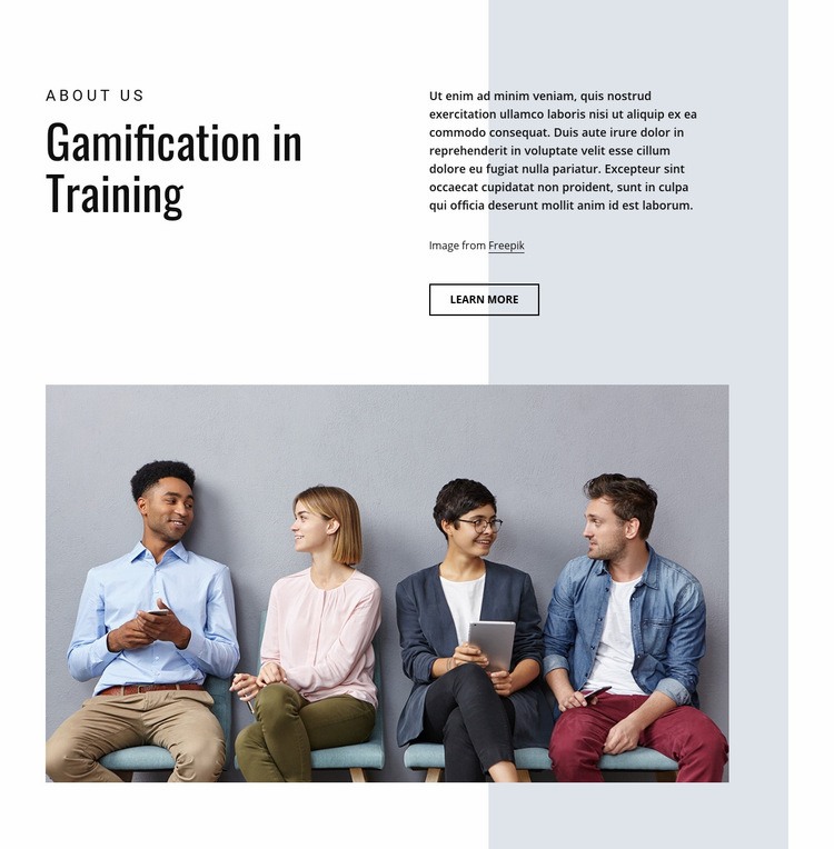 Gamification in business training Web Page Design