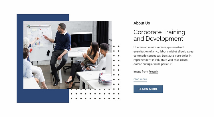Corporate training and development Landing Page