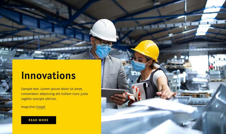 7 manufacturing innovation trends HTML Template