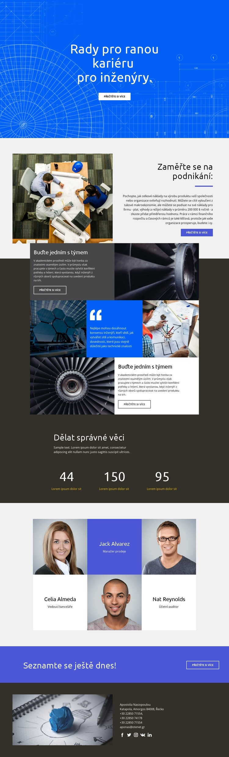 Rada pro inženýry Téma WordPress