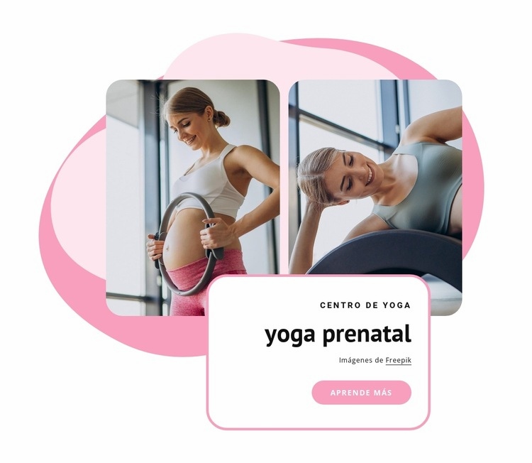 yoga prenatal Maqueta de sitio web