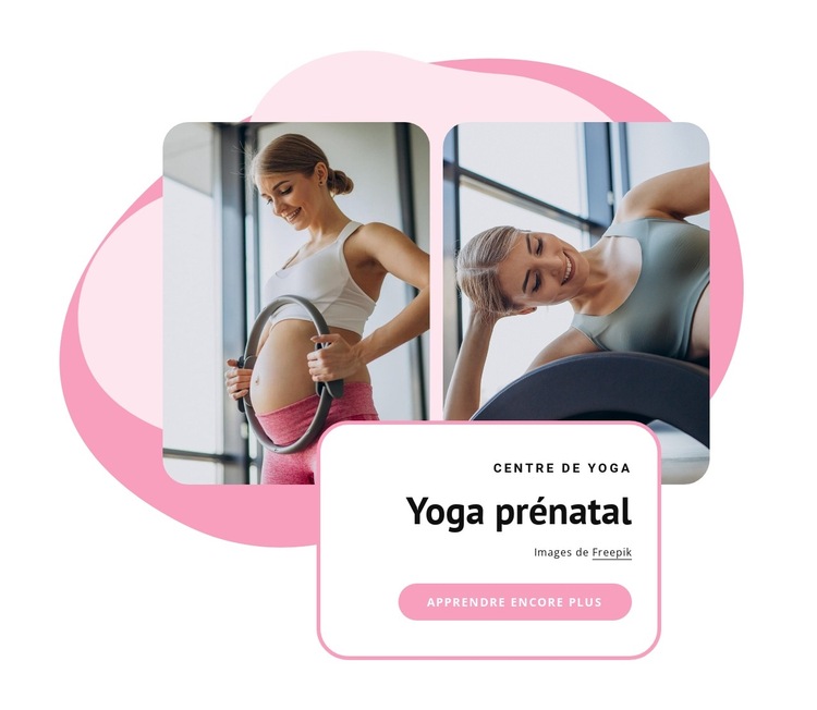 Yoga prénatal Modèle de site Web