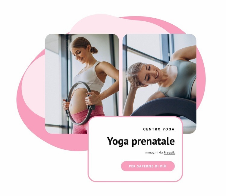 Yoga prenatale Modelli di Website Builder