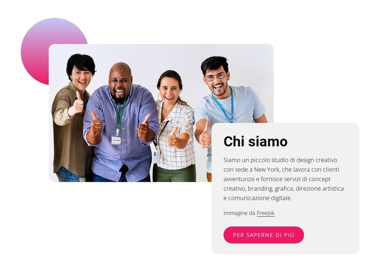 A proposito di piccolo studio di design Mockup del sito web