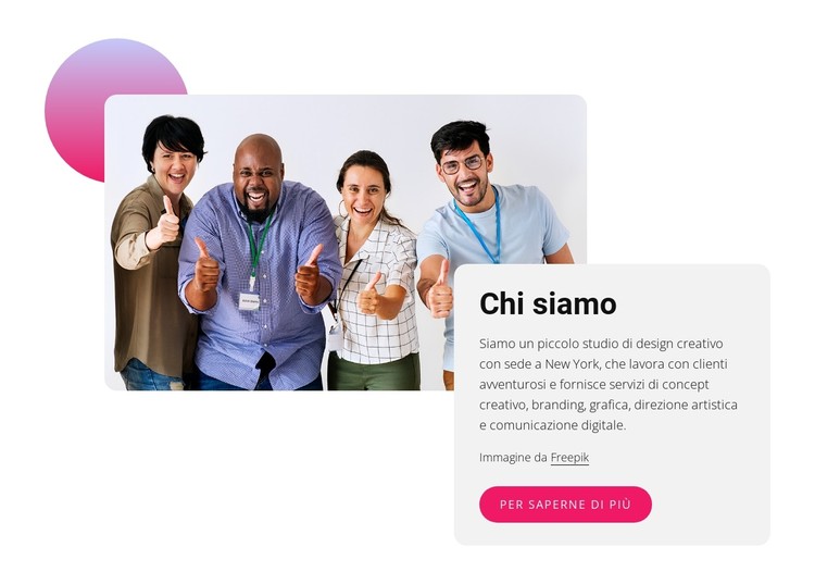 A proposito di piccolo studio di design Modello CSS