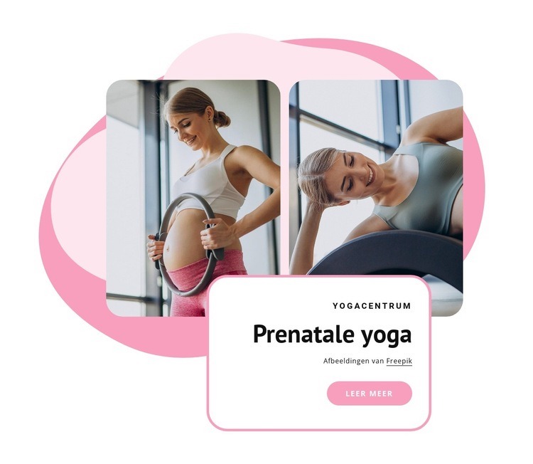 Prenatale yoga Website mockup