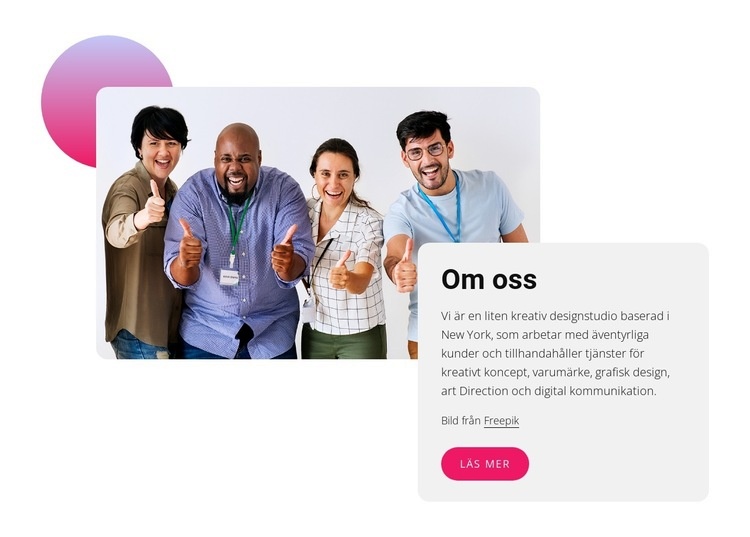 Om liten designstudio CSS -mall