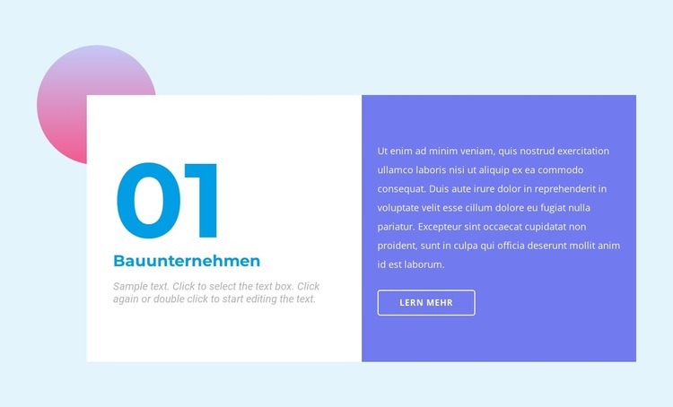 Ein Generalunternehmer HTML Website Builder