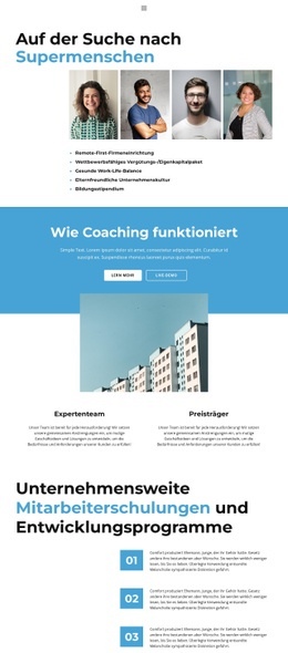 Geschäftsprofil - Ultimative Landingpage