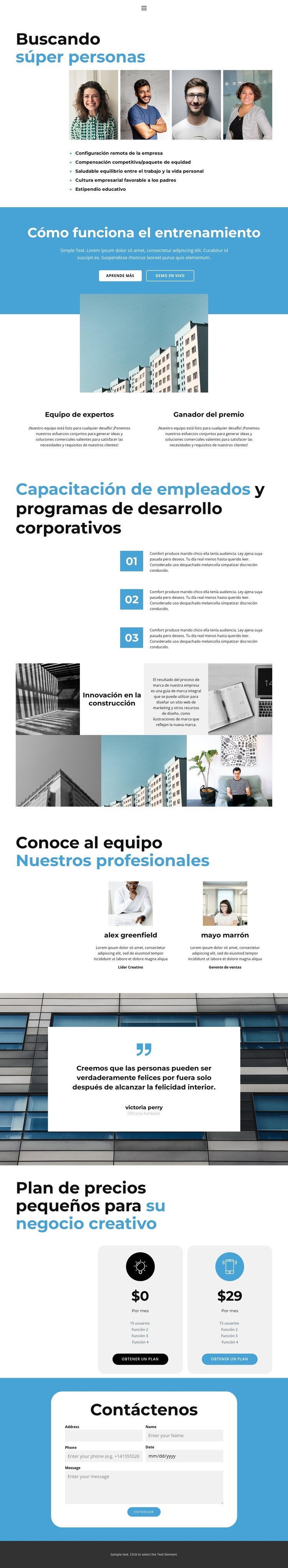 Perfil de trabajo Diseño de páginas web