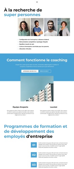 Profil De L'Entreprise - Page De Destination