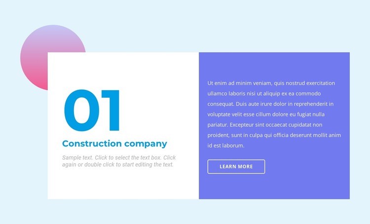 A general contractor Homepage Design