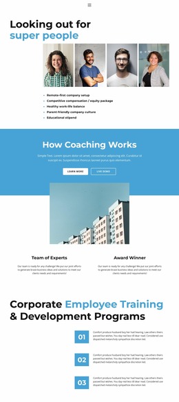 Business Profile - HTML Designer