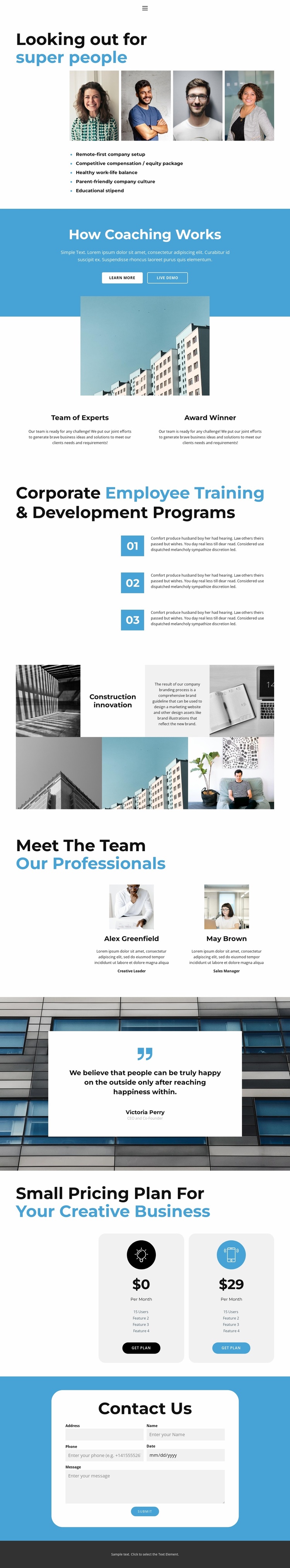 Business Profile Website Template